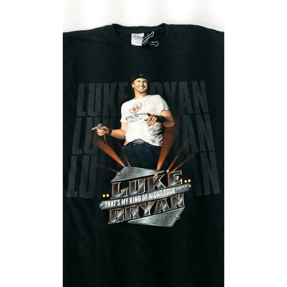 Luke Bryan That's My Kind Of Night Tour 2014 Black T-Shirt Country Men's Sz M 🎶